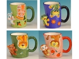 Ceramic Animal Mugs  (set of 4)