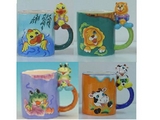 Ceramic Animal Mugs  (set of 4)