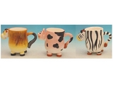 Ceramic Animal Mugs  (set of 3)