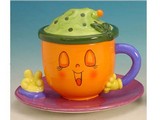 Ceramic Grimace Cup and Saucer