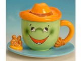 Ceramic Grimace Cup and Saucer