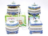 Porcelain Hinged box(set of 4)